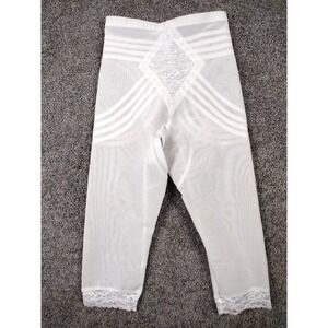 VTG Rago New York 6269 Shapewear Hi-Waist Shaping Girdle M 28 White W/Lace
